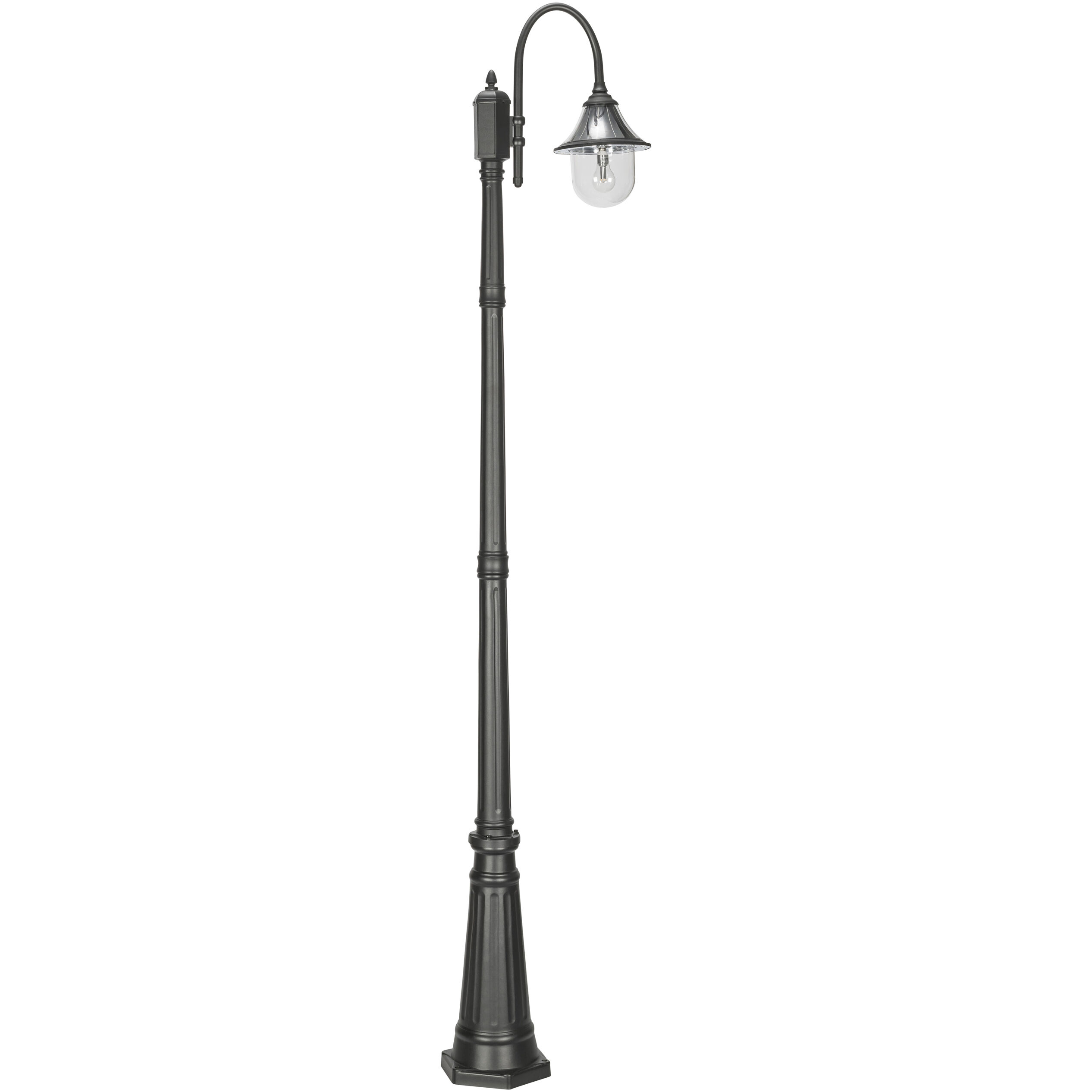 Orion 1 Light 94.63 inch Black Post Light, Solar